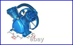 US 5.5HP 21CFM 181PSI V Type Twin Cylinder Air Compressor Pump Head Double Stage