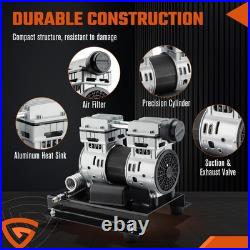 US Air Compressor Motor 1500W 2HP 5.2CFM 90PSI Oil Free Max 145PSI Pressure 110v