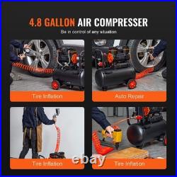 Uimoso Air Compressor 4.8 Gallon 900W 2.2 CFM@ 90PSI 70 dB Ultra Quiet Oil Free