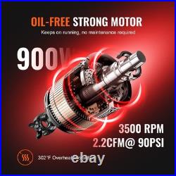 Uimoso Air Compressor 4.8 Gallon 900W 2.2 CFM@ 90PSI 70 dB Ultra Quiet Oil Free