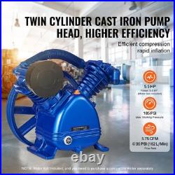 Uimoso Air Compressor Pump Head 5.5HP 5.75CFM @90PSI 2-Cylinder Piston Pump Head