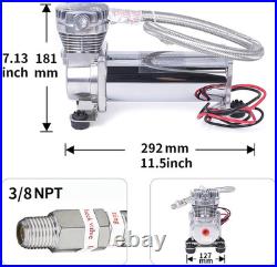 Ultra Quiet 12V Air Compressor 300PSI for Trucks, Cars & Air Horns, 69DB