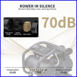Ultra Quiet 1.1KW Air Compressor 110V 60HZ, 6L Tank 4-9 Bar Quick Pressurization