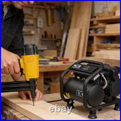 Ultra Quiet 1.1KW Air Compressor 110V 60HZ, 6L Tank 4-9 Bar Quick Pressurization