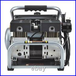 Ultra Quiet Air Compressor 2 Gallon 135 PSI Portable Hand Carry Oil Free Pump
