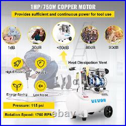 Ultra Quiet Air Compressor, Quiet Air Compressor 6.6 Gallon, Oil Free Compressor