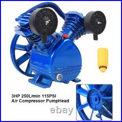 Universal 2 Piston V-Style Twin Cylinder Air Compressor Pump Head 3HP 1050RPM