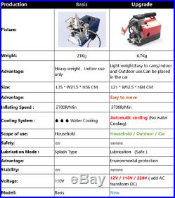 Upgrade 30MPa Air Compressor Pump 12V / 110V PCP Electric 4500PSI High Pressure