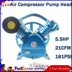 Upgrade Version 181PSI 5.5HP Twin Cylinder Air Compressor Pump Head Double Stage