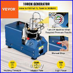 VEVOR 30MPA/4500PSI High Pressure Air Compressor PCP Airgun Scuba Air Pump 1800W