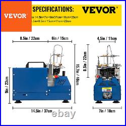 VEVOR 30MPA/4500PSI High Pressure Air Compressor PCP Airgun Scuba Air Pump 1800W