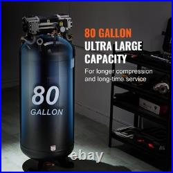 VEVOR 80 Gallon Air Compressor 6.5HP 15.5 SCFM@90 PSI 2-Stage 145PSI Oil Free