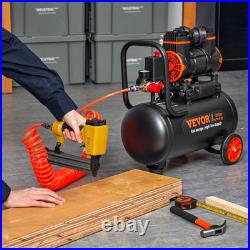 VEVOR Air Compressor 4.8 Gallon 900W 2.2 CFM@ 90PSI 70 dB Ultra Quiet Oil Free