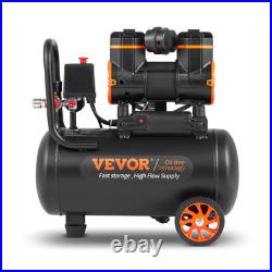 VEVOR Air Compressor 4.8 Gallon 900W 2.2 CFM@ 90PSI 70 dB Ultra Quiet Oil Free