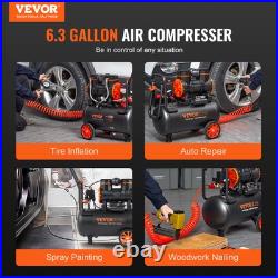 VEVOR Air Compressor 6.3 Gallon 1450W 3.35 CFM@ 90PSI with Max. 116PSI Pressure