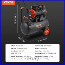 VEVOR Air Compressor 6.3 Gallon 1450W 3.35 CFM@ 90PSI with Max. 116PSI Pressure