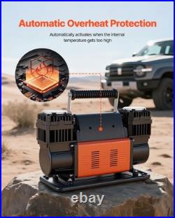 VEVOR Dual-Cylinder Heavy Duty Air Compressor 10.6CFM 12V Portable Tire Inflator