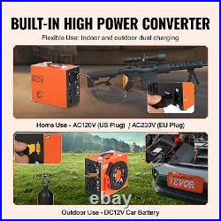 VEVOR PCP Air Compressor 4500PSI/30Mpa Built-in Converter DC12V/AC120V Auto-Stop