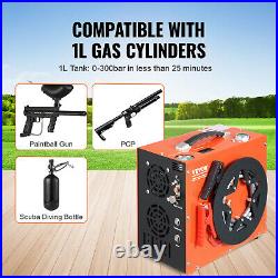 VEVOR PCP Air Compressor 4500PSI/30Mpa Built-in Converter DC12V/AC120V Auto-Stop