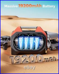 VORTEX S6 Tire Inflator Portable Air Compressor for Heavy-duty Vehicle, Cordless