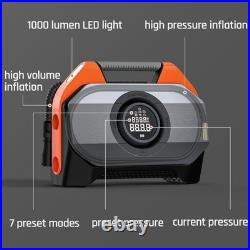 VORTEX S6 Tire Inflator Portable Air Compressor for Heavy-duty Vehicle, Cordless