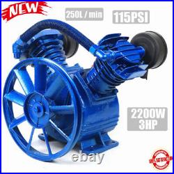 V Air Compressor Pump Head for 3 HP 2 Piston Motor Twin Cylinder Single Stage