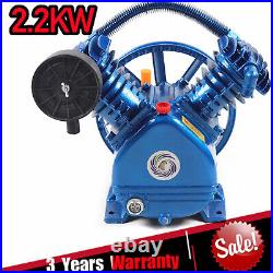 V-Style 175PSI 2 Cylinder Air Compressor Pump Double Stage Motor Head Air Tool