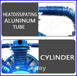 V Style 2 Cylinder Air Compressor Pump Motor 175psi Double Stage Head Air Tool