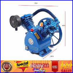 V Style 2 Cylinder Air Compressor Pump Motor 175psi Double Stage Head Air Tool