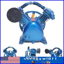 V Style 2-Cylinder Air Compressor Pump Motor Head Double Stage 175psi 5.5HP 4KW