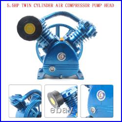 V Style Twin-Cylinder Air Compressor Pump Motor Head 2- Stage 175PSI 5HP 21CFM