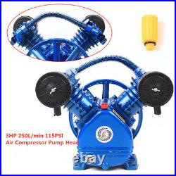 V-Style Twin Cylinder Air Compressor Pump Motor Head Strong Cooling Blade 2200W