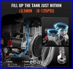 Vevor Silent 10Gal/ 40L Air Compressor 125psi New