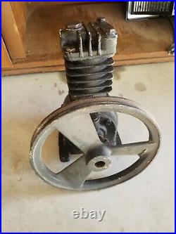 Vintage Air Compressor Pump Flywheel Pulley Spins Free