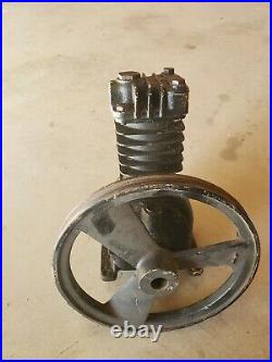 Vintage Air Compressor Pump Flywheel Pulley Spins Free