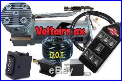 Voltair 480C Air Compressor Ride Kit Train Horn with AVSX 7-Switchbox controller