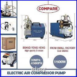 YONG HENG 110V 30MPa Electric Air Compressor Pump High Pressure System Rifle US